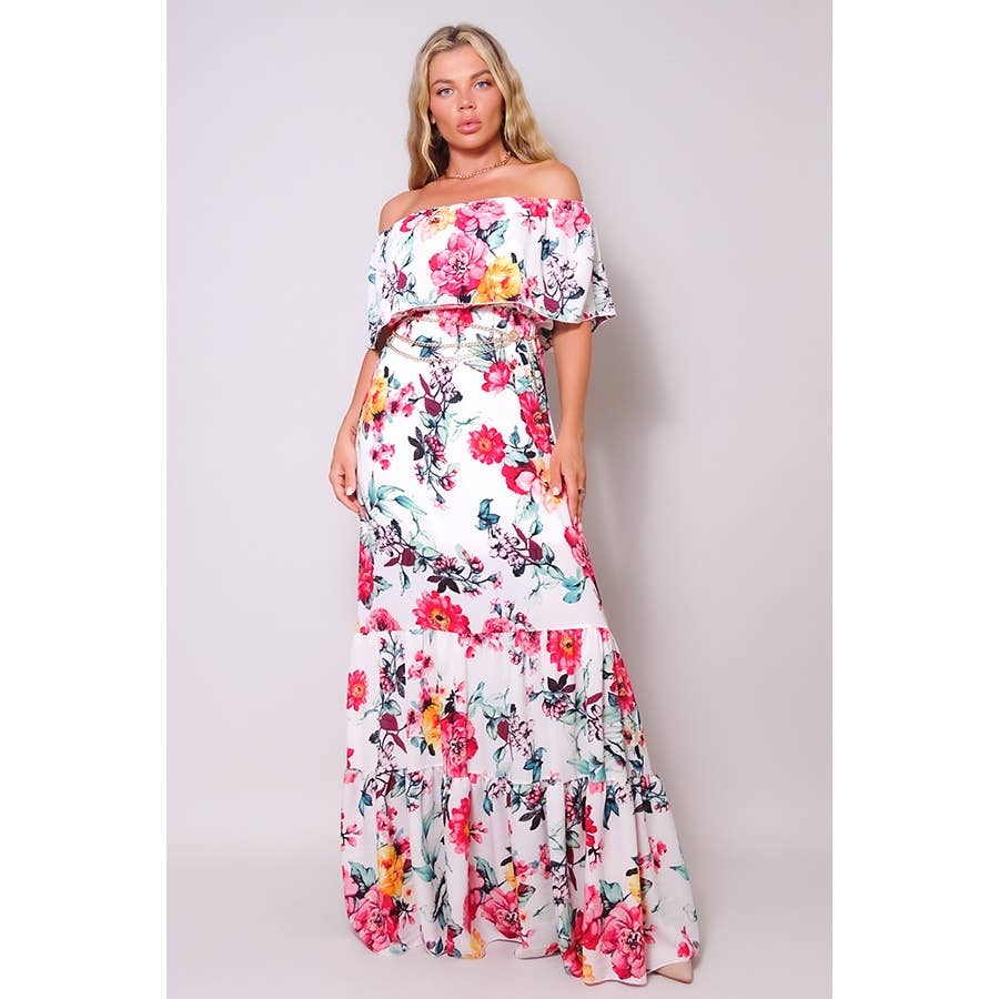 CEFIAN FASHION - Wholesale Dress - Women's - LOVE ME A LULU TIERED RUFFLE MAXI DRESS7