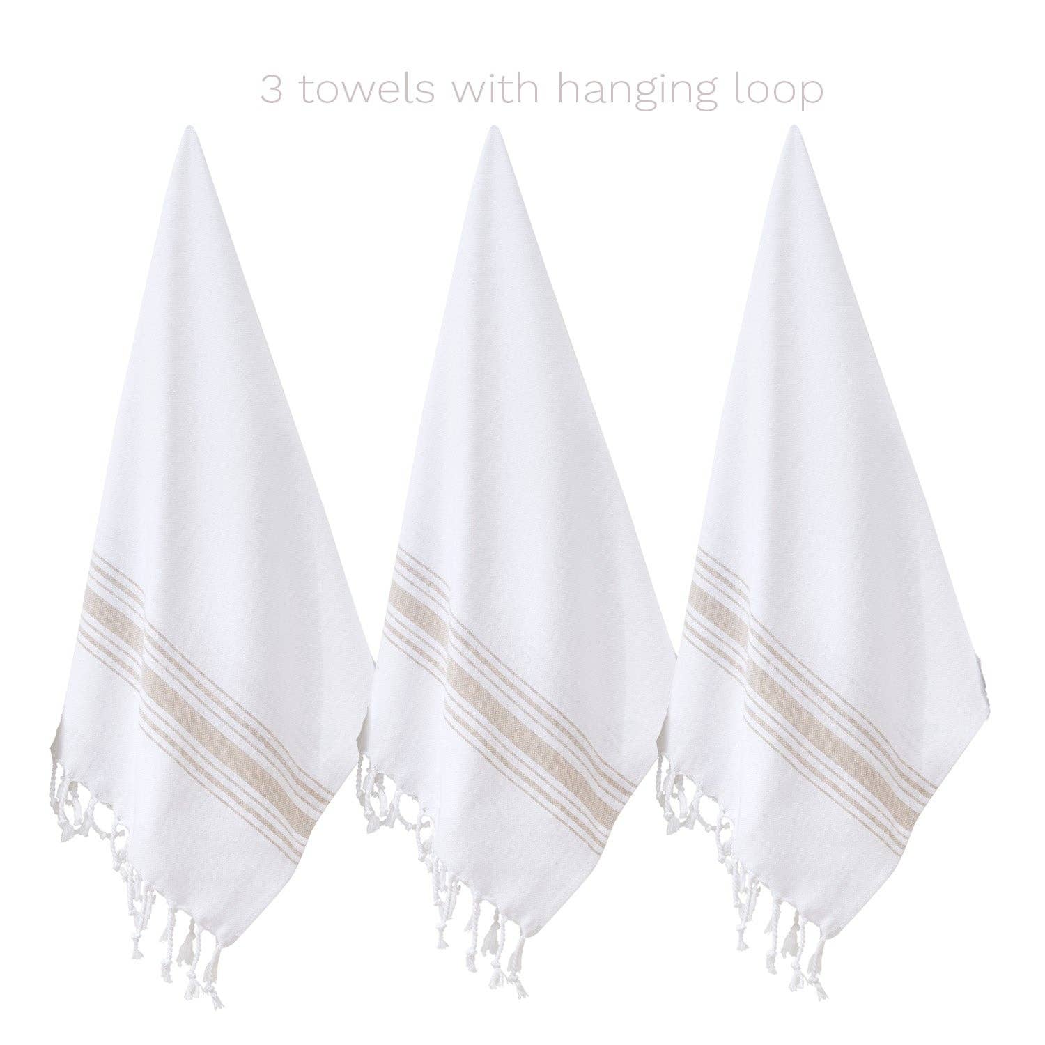 Barooga - Wholesale Hand Towel - Farmhouse Turkish Hand Towel (Set of 3), 18 x 38 inches2