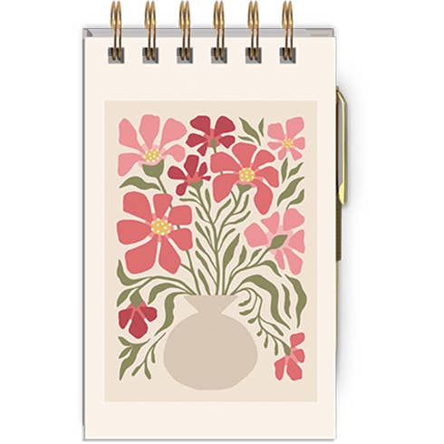 Spiral Notepad With Pen FLOWER MARKET CAMELLIA for wholesale by Lady Jayne