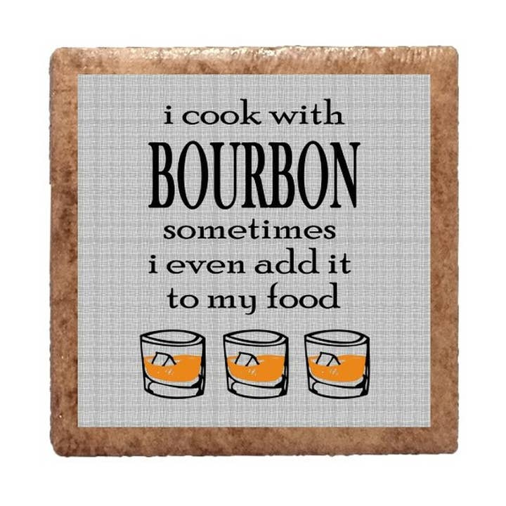 Layne Wilson – wholesale Magnet – Jag lagar mat med Bourbon Ibland Keramisk Magnet0