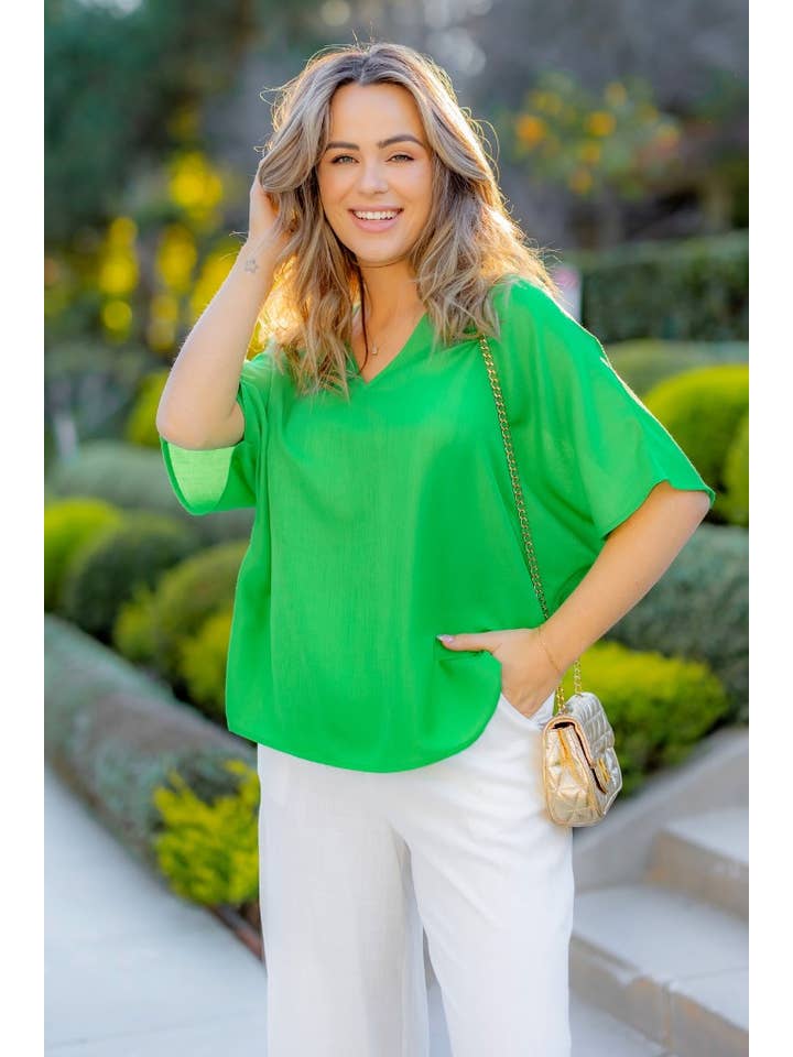 Gucci Green R602547 SOLID FLOWY TOP for wholesale on Faire2