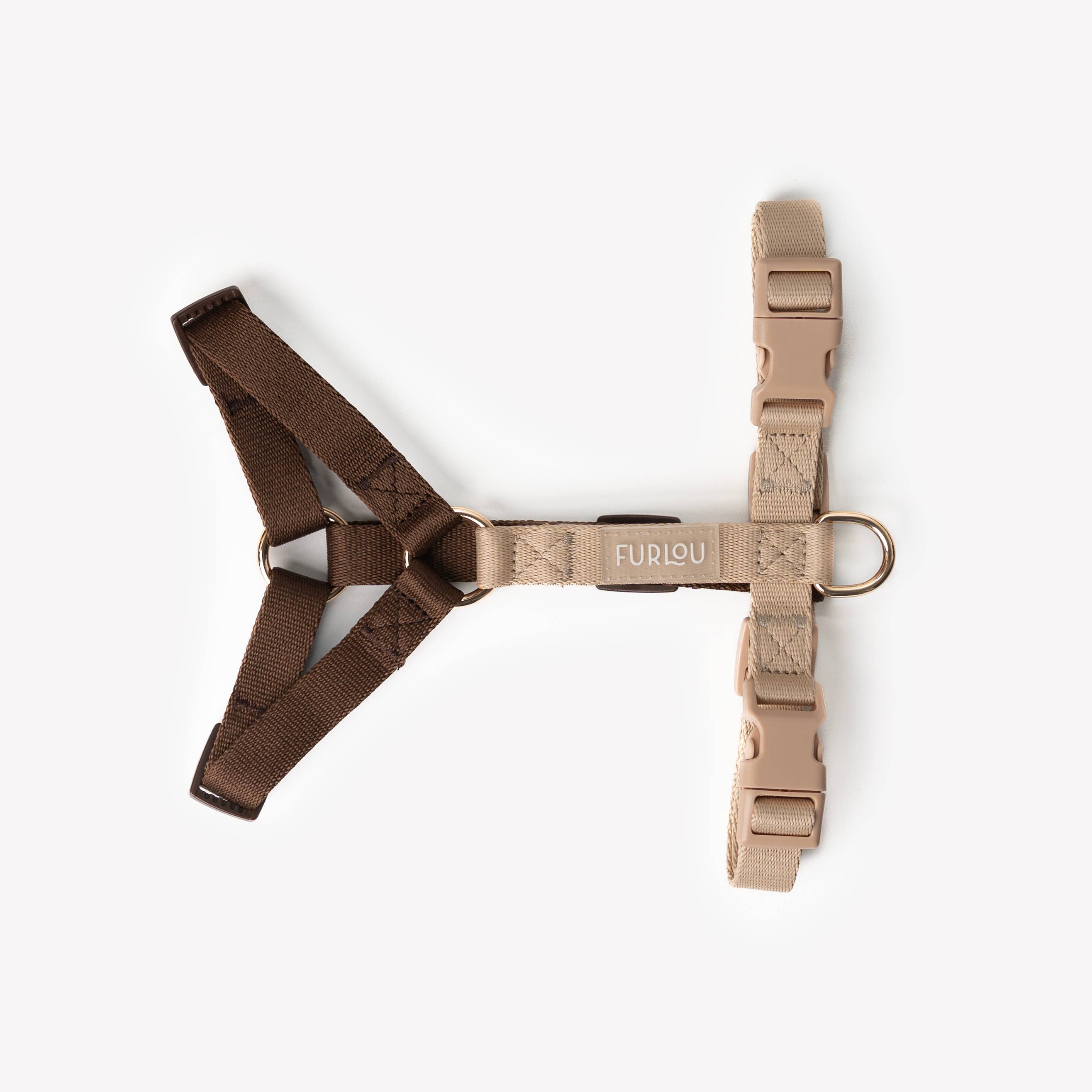 Furlou - Wholesale Pet Harness - Dog - 'Brown + Tan - Strap Dog Harness'2