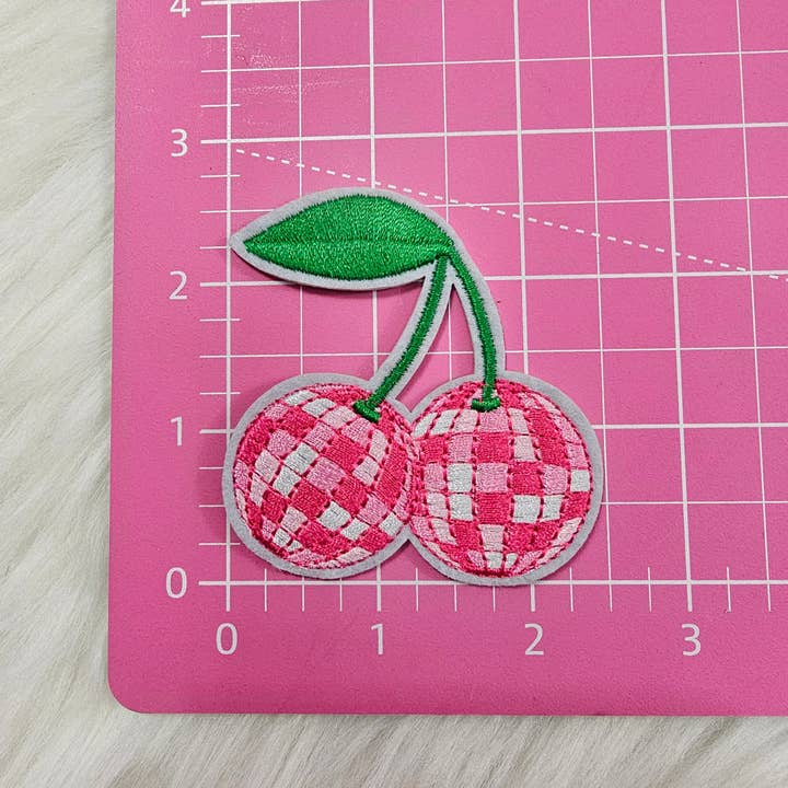 Scratch Decor - Wholesale Patch - Cherry Disco Ball Embroidery Iron On Patch2
