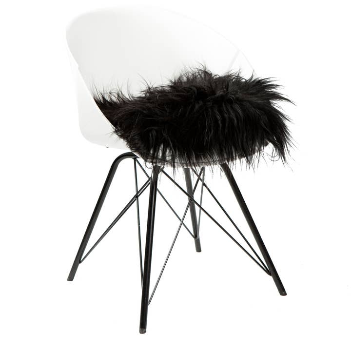 DYRESKINN® - Wholesale Chair/Sofa Slipcover - Chairpad Icelandic black (37X37cm)