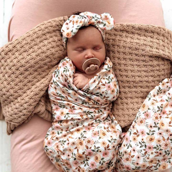 Snuggle Hunny - Wholesale Swaddle - Baby - Spring Floral Organic Muslin Wrap