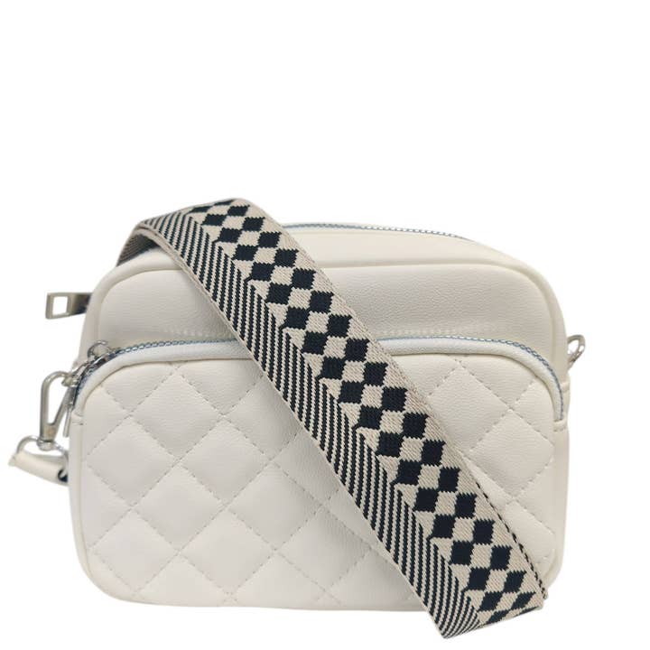 Superbia – wholesale Crossbody bag – Women's – Small Double Zipper Quilted Cross Body Shoulder Canvas Strap18