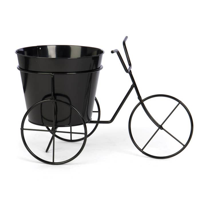 Willow Group - Wholesale Plant Pot - Black Metal Bike Garden Planter with Pot