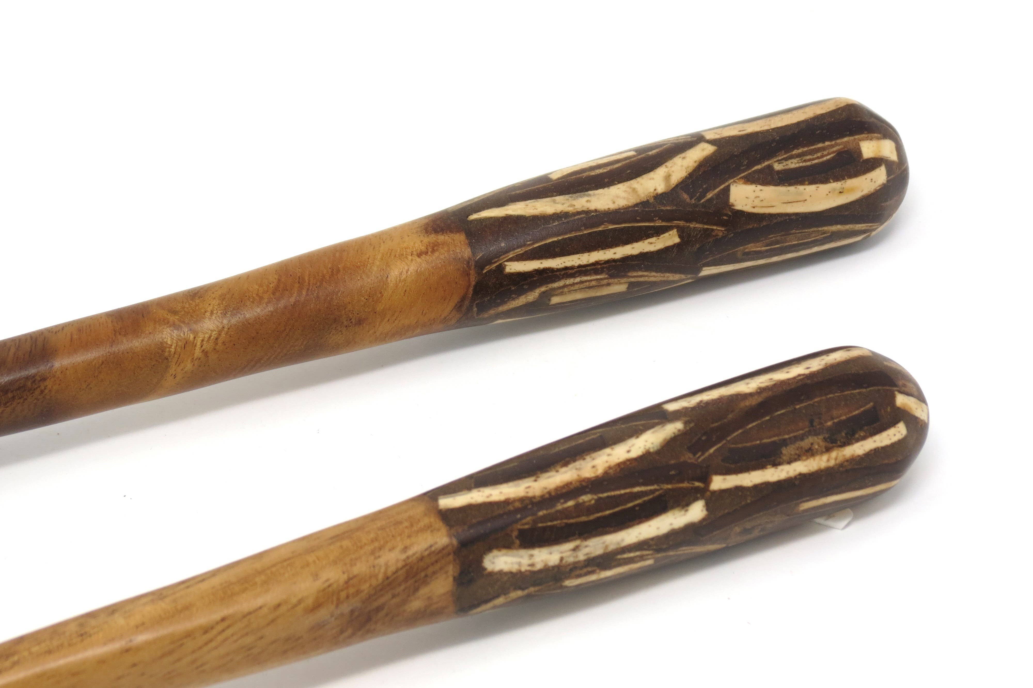 Fair Together - Vendita all'ingrosso Set di posate assortite - Cucchiai per insalata con intarsi in bambù, noce di cocco o cannella6