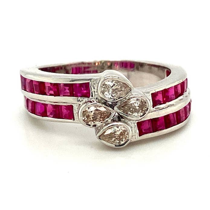 Ruby Ring in .925 Sterling Silver - KSR 14261 for wholesale by Kotawala Jewels