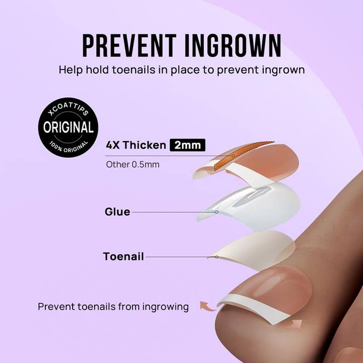 BTArtboxnails - Wholesale Press-On/Fake Nails - Timeless Grace Press On Toe Nails | Squoval White French Tip3