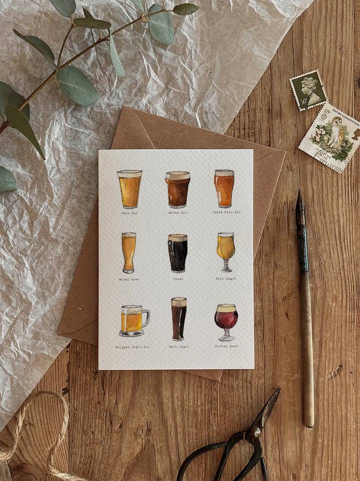 Mucky Beer Card for wholesale by Brooke Marie