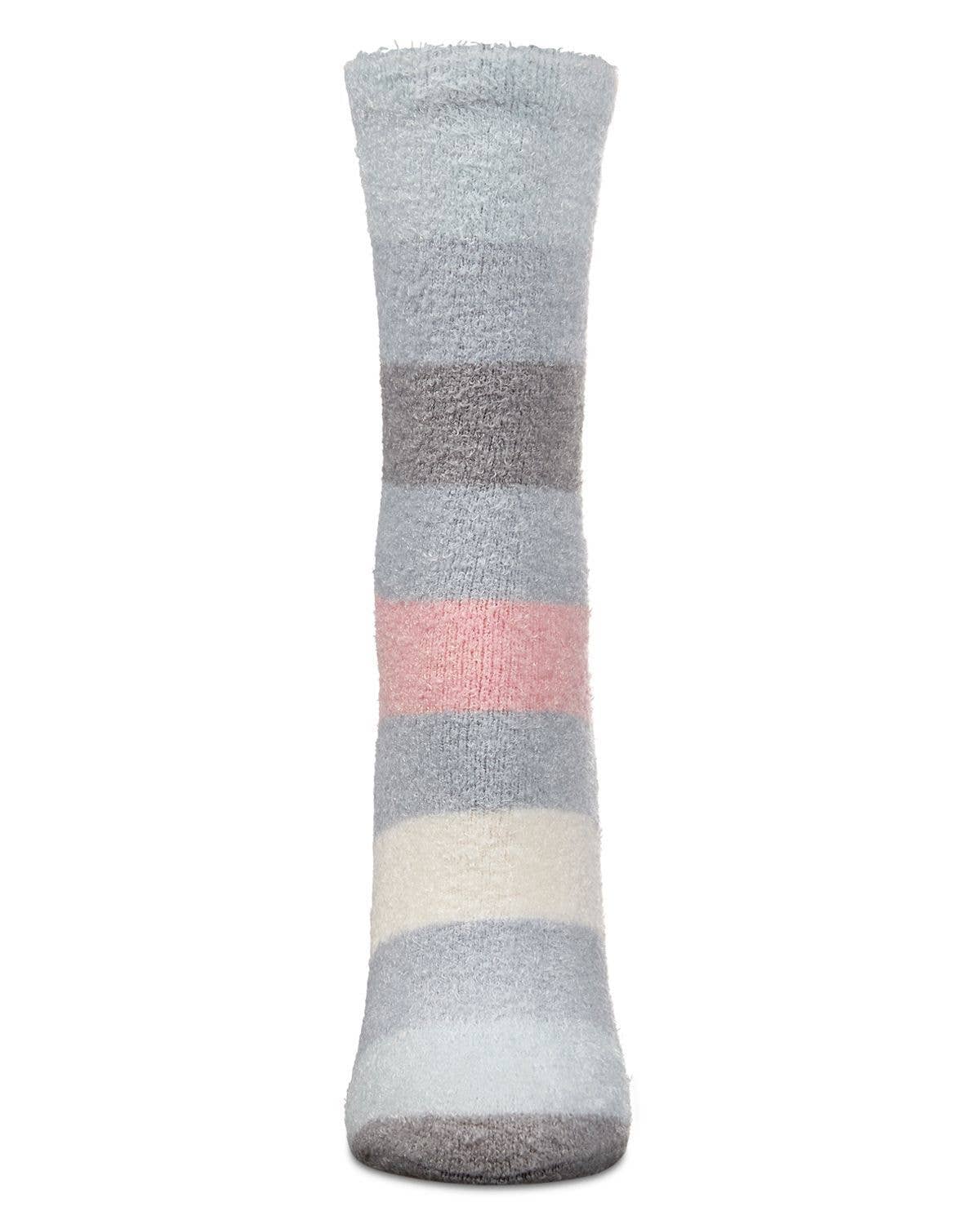 Infinity Classics International Inc. - Wholesale Socks - Women's - Wide Stripe Non-Skid Aloe Infused Crew1