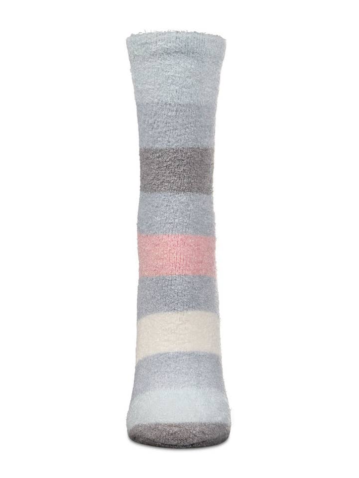 Infinity Classics International Inc. - Wholesale Socks - Women's - Wide Stripe Non-Skid Aloe Infused Crew1