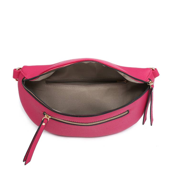 Papaya Fashion Ltd - Vente Sac à bandoulière – femme - Sac besace B23003 avec bandoulière en toile et compartiments zippés10
