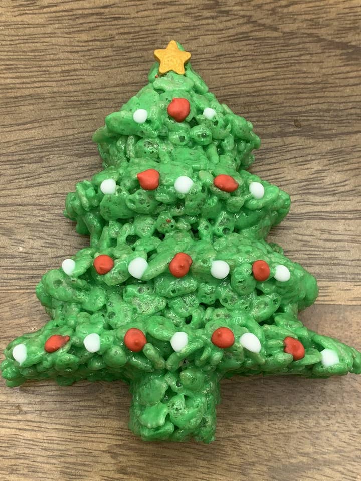 Christmas Tree Rice Crispie Treats - Case of 12 for wholesale by Creative Crispies Co.
