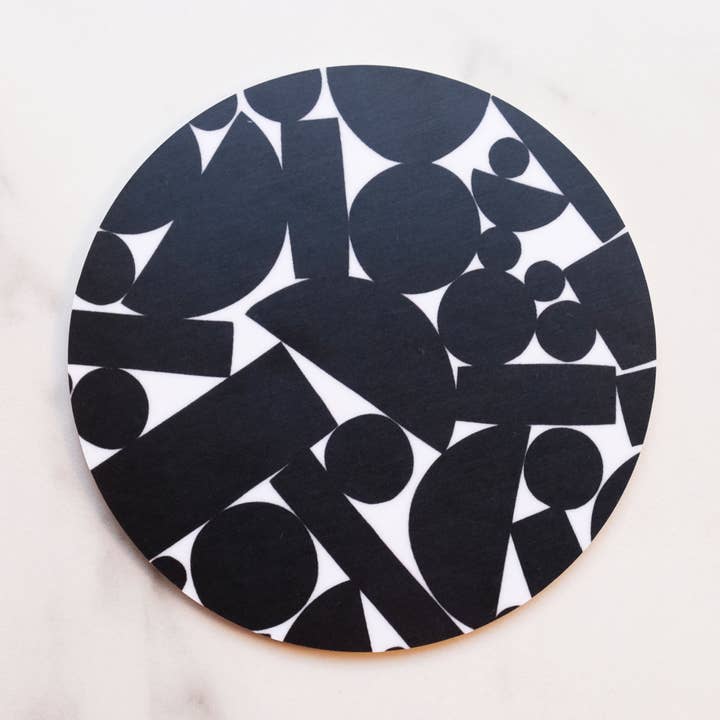 Sottobicchiere a forma di puzzle nero, lettera C per la vendita all'ingrosso da parte di Hippstory