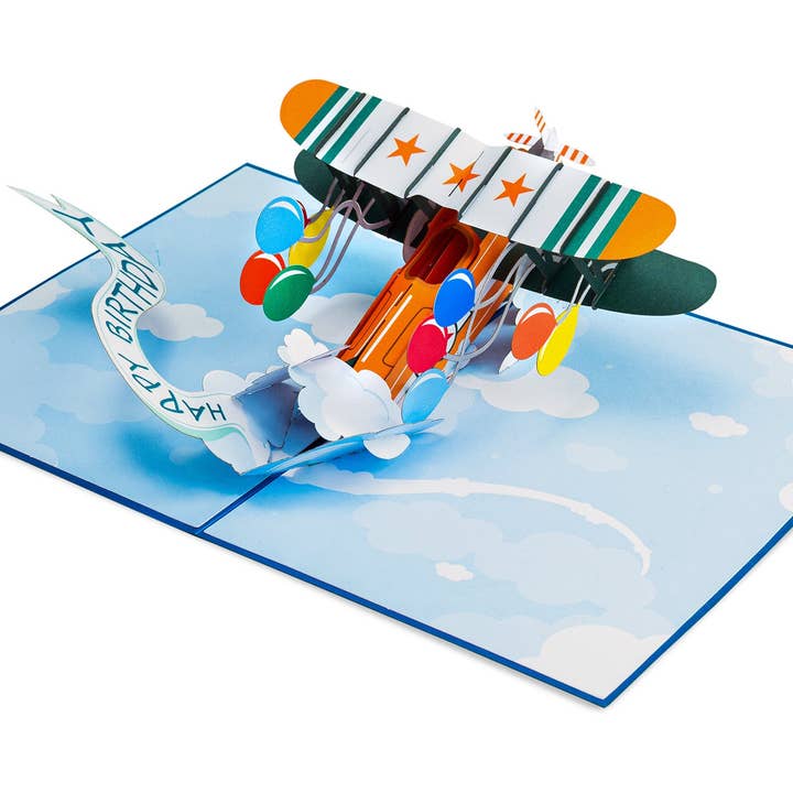 Paper Love - Wholesale Everyday Greeting Card - Happy Birthday Biplane Pop Up Card2