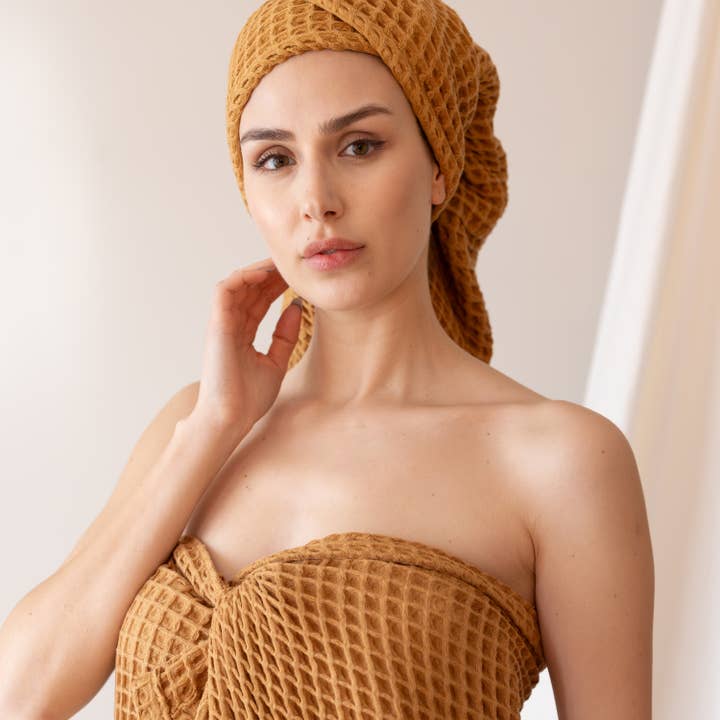 Vivamaison - Wholesale Towel set - Luxury Waffle Towel Set, 100% Cotton, High Absorbency112