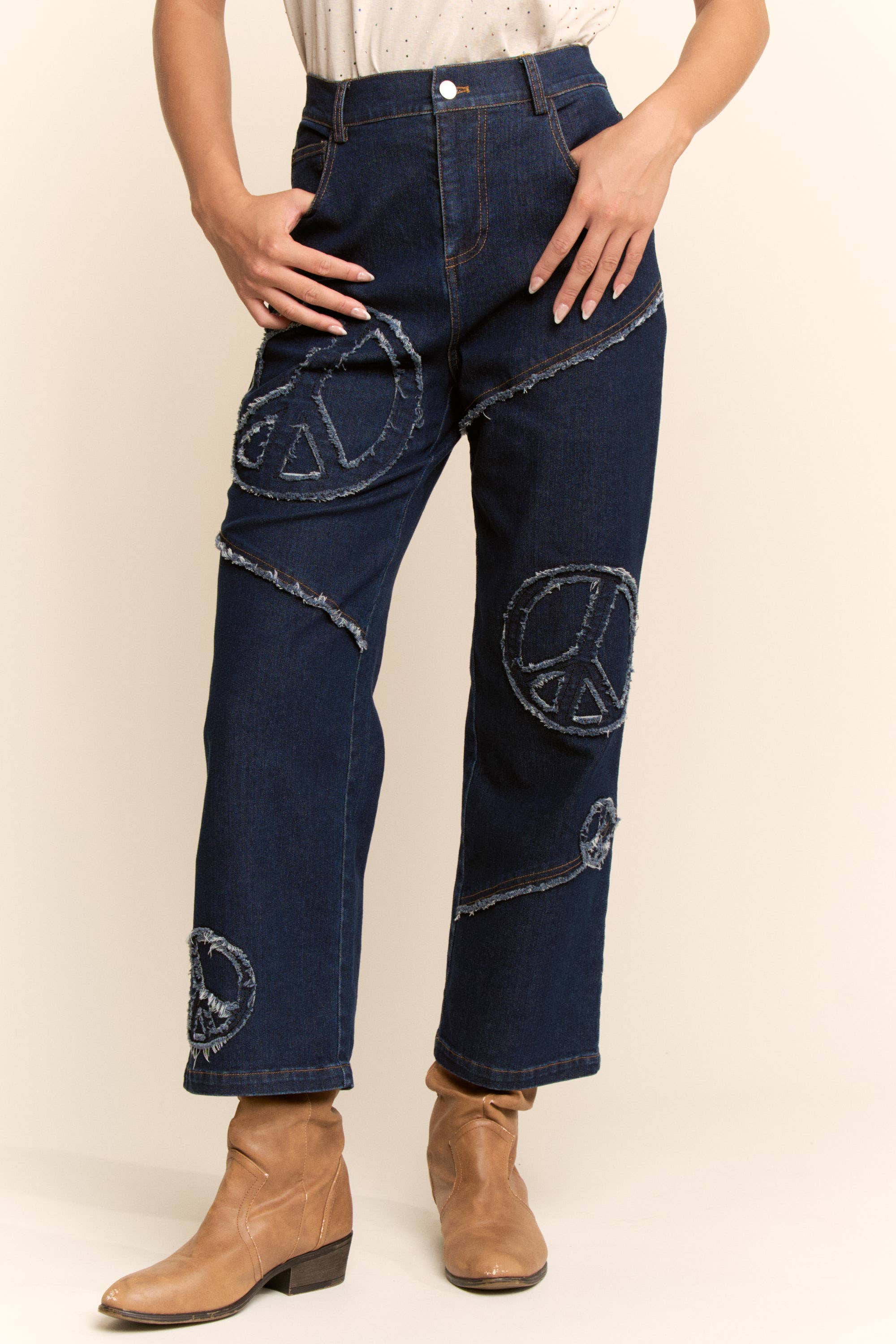 Davi & Dani – wholesale Byxor - Dam – DENIM RAKA BYXOR MED LITE STRETCH11