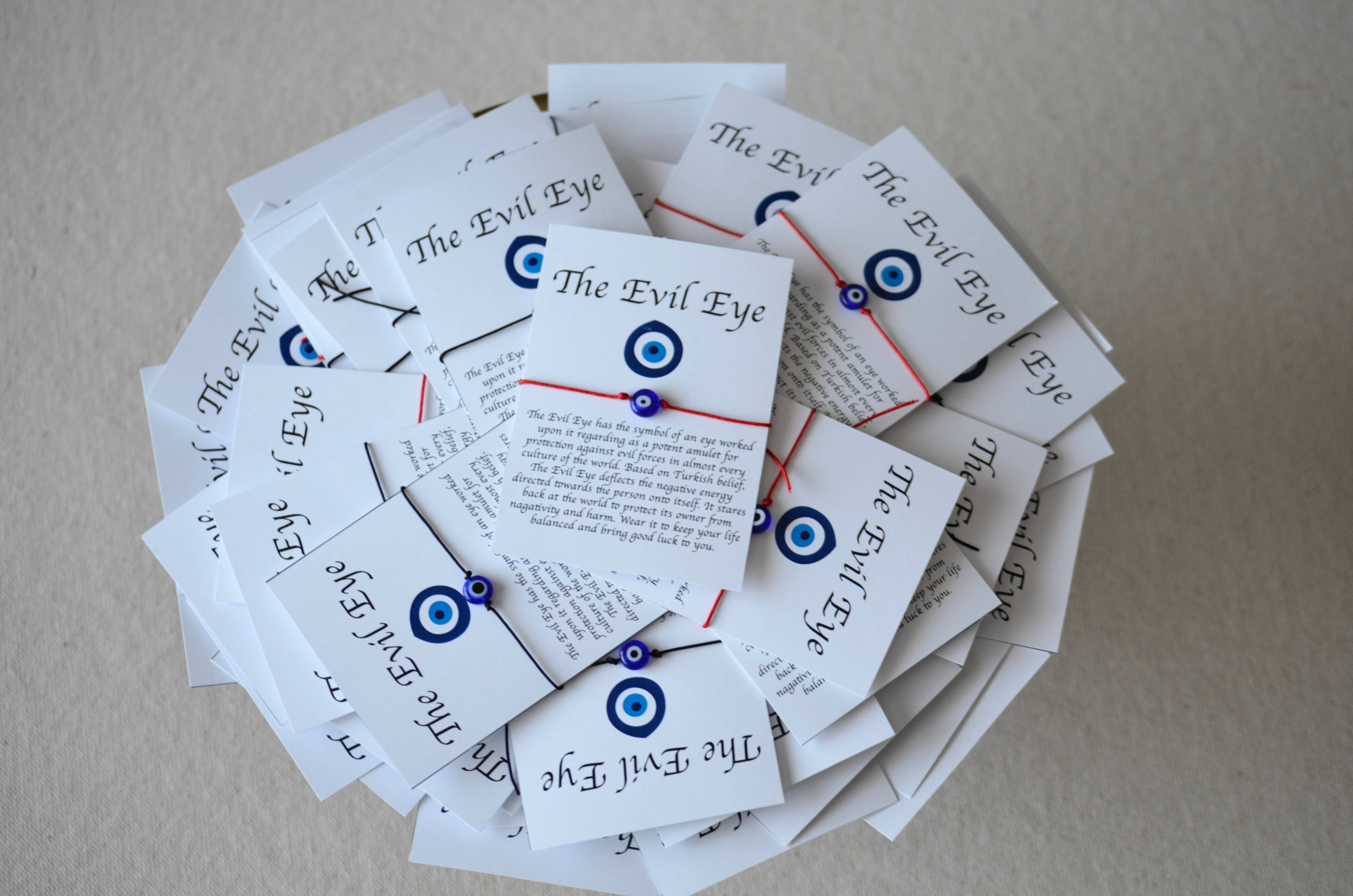 Uniq Favors - Wholesale Party Favor - Evil Eye Bracelet String Gift, Evil Eye Bracelet Card5