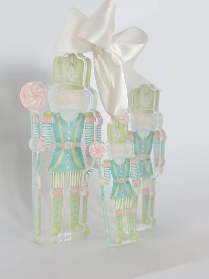 Acrylic Nutcracker - ornament, mini, large for wholesale by Anna Walding Art