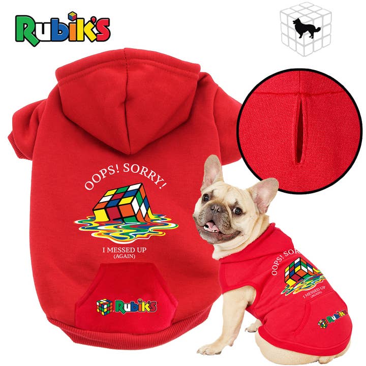 Rubik's Pet Hoodie - Oops! Sorry! Melting Cube for wholesale by Brand Partners Group