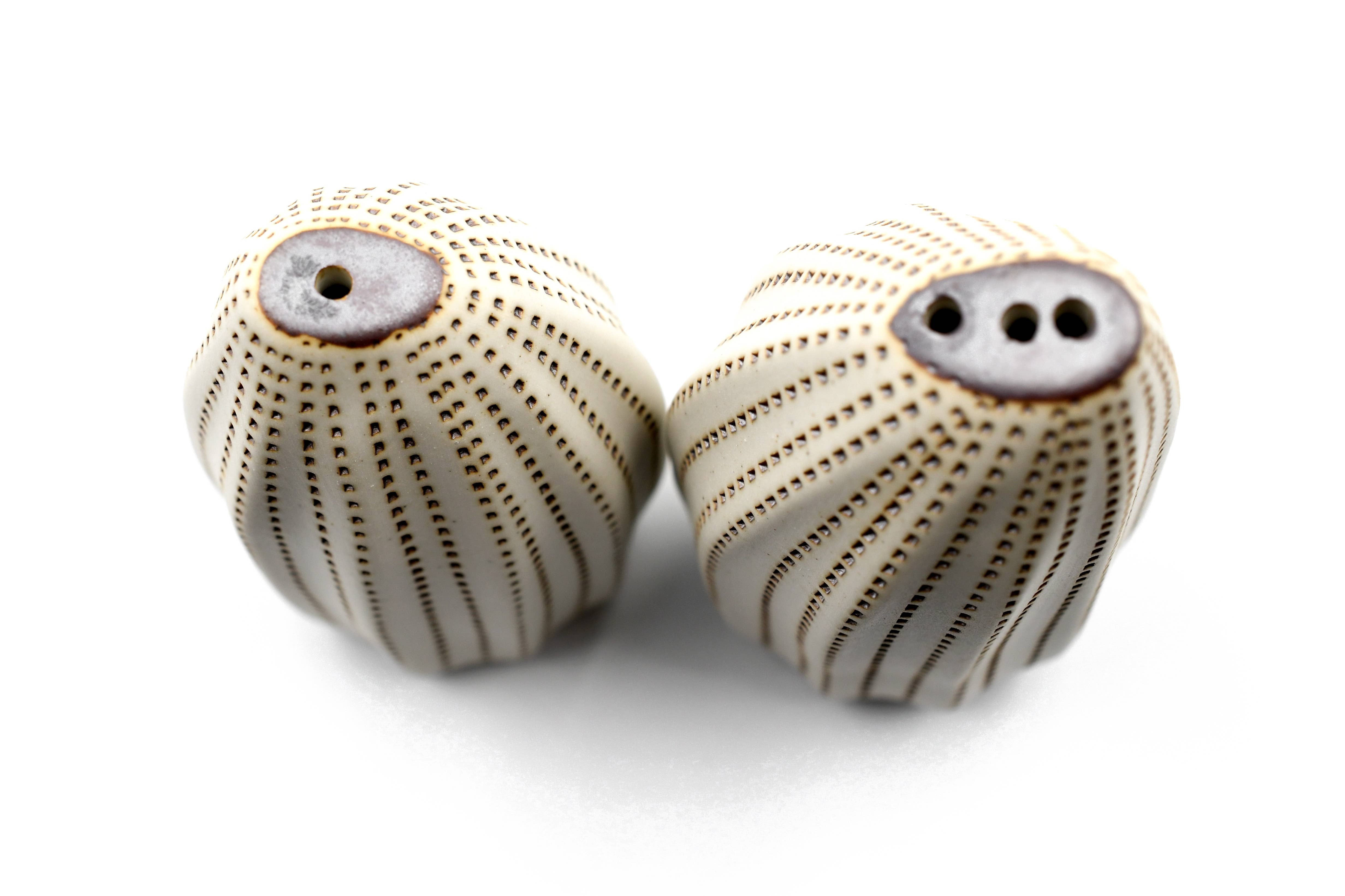 Art Floral Trading LLC - Venta al por mayor Juegos de salero y pimentero - Set artesanal SP069W23 de salero y pimentero de porcelana Seda5