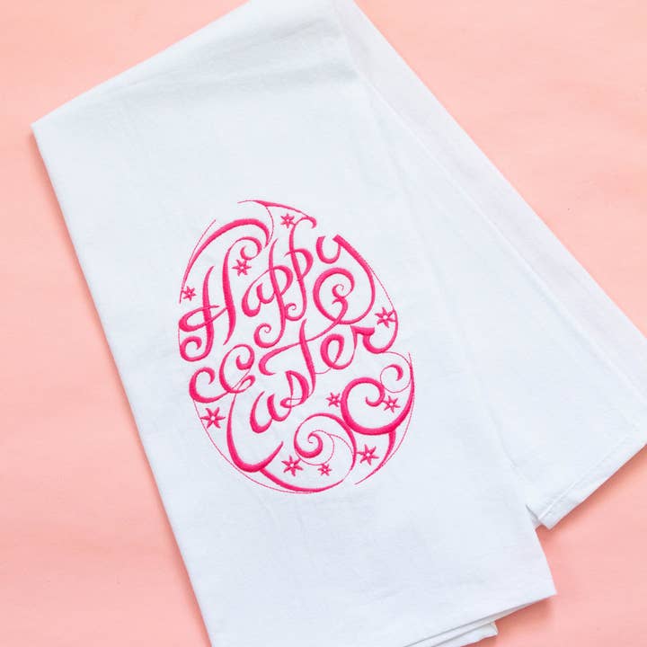 Towel - Happy Easter Spring Dish for wholesale by Vibrantly Blue