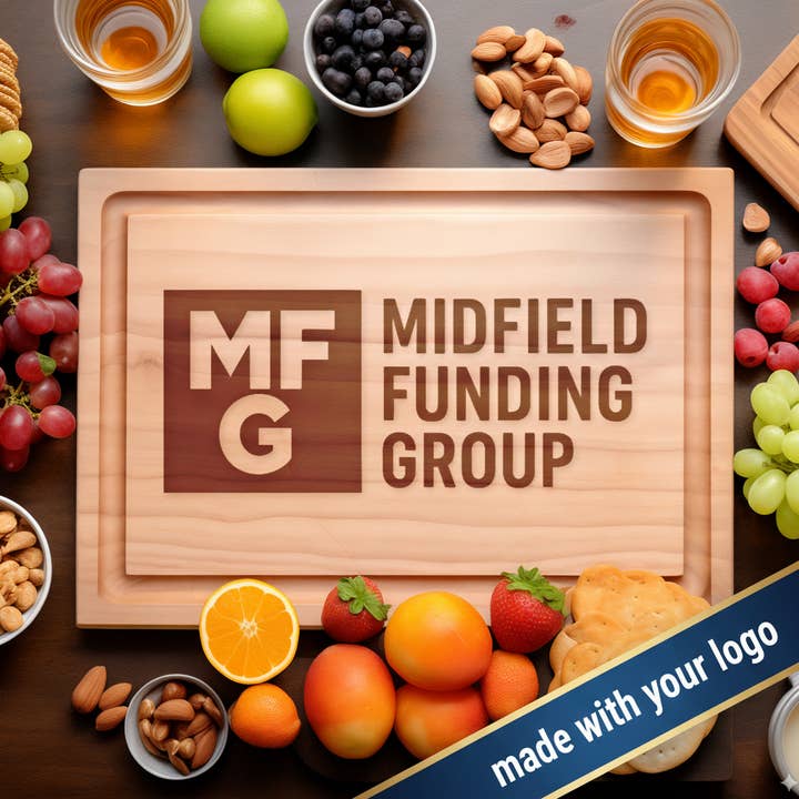 Skræddersyet logo indgraveret skærebræt – Firmagaver for engroshandel hos Southern Farm Signs