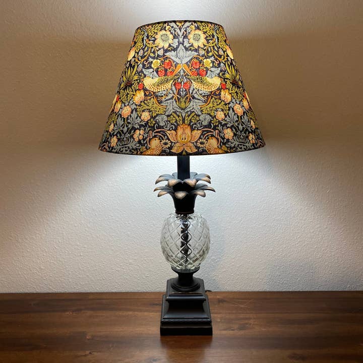 LouSeal Handmade Lampshades - Wholesale Lamp Shade - William Morris Strawberry Thief Navy Handmade Lampshade6