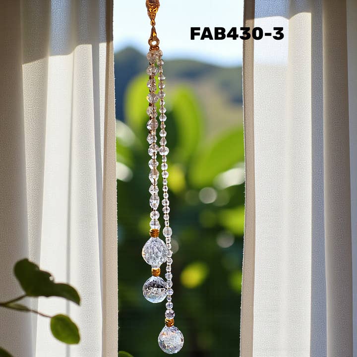 Funky Aura Boutique - Wholesale Suncatcher - FAB Triple Prism Beaded Suncatchers - 4 Options!8