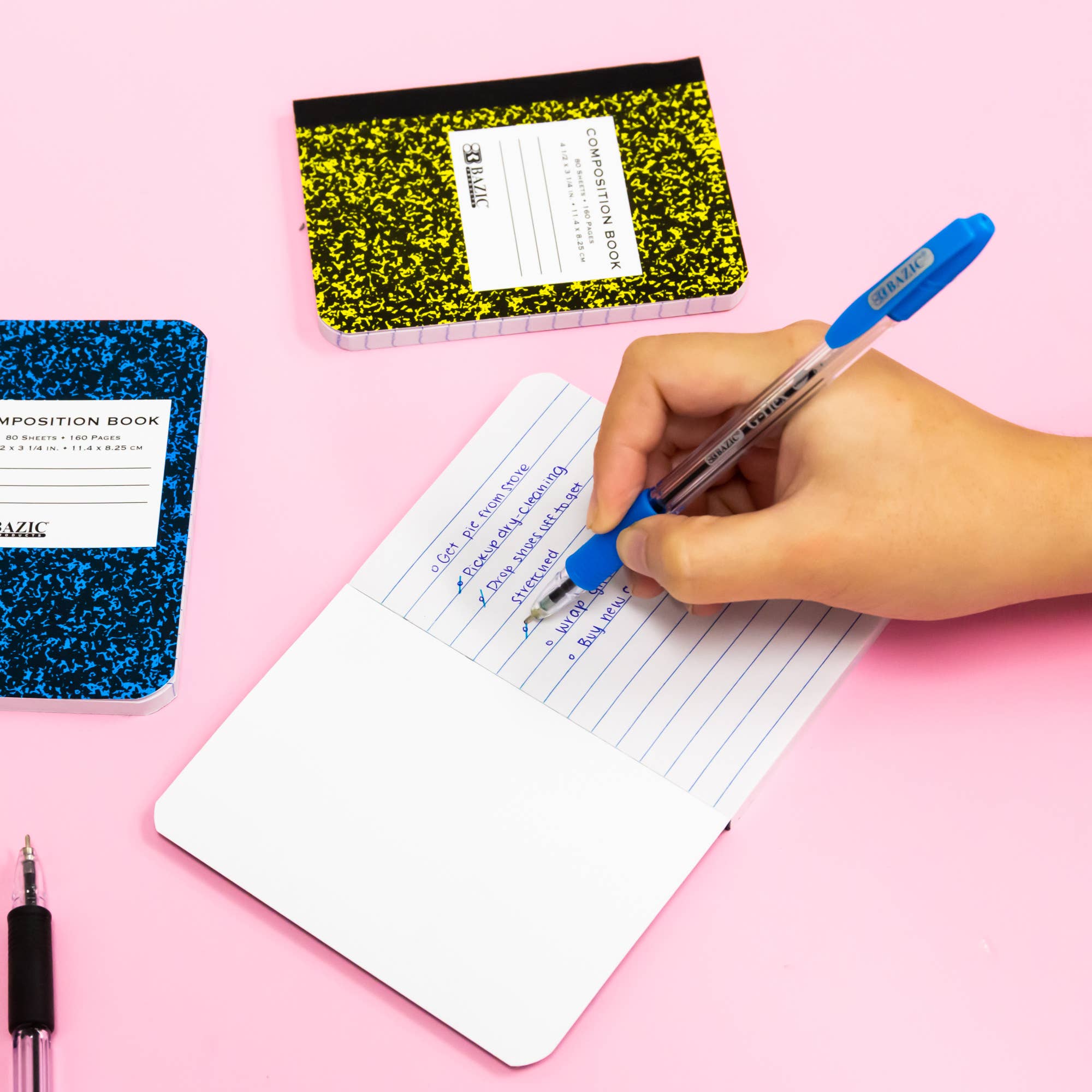 BAZIC Products - Wholesale Notebook - Composition Book Mini Marble 4.5" x 3.25" 80 Ct. (2/Pack)6