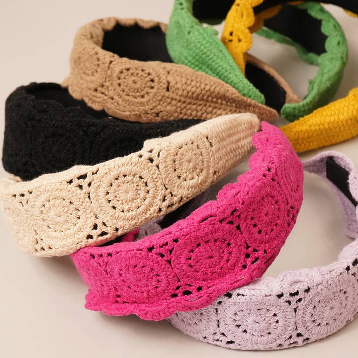 Fashion City - Wholesale Fashion Headband - Women's - Woman Hippie Lace Headband