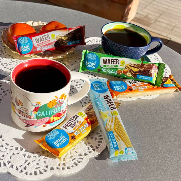 Wilton Mettler LLC - Wholesale Snack Bar - BRAIN FOODS Gluten Free Vegan Wafers (Caramel Protein)6