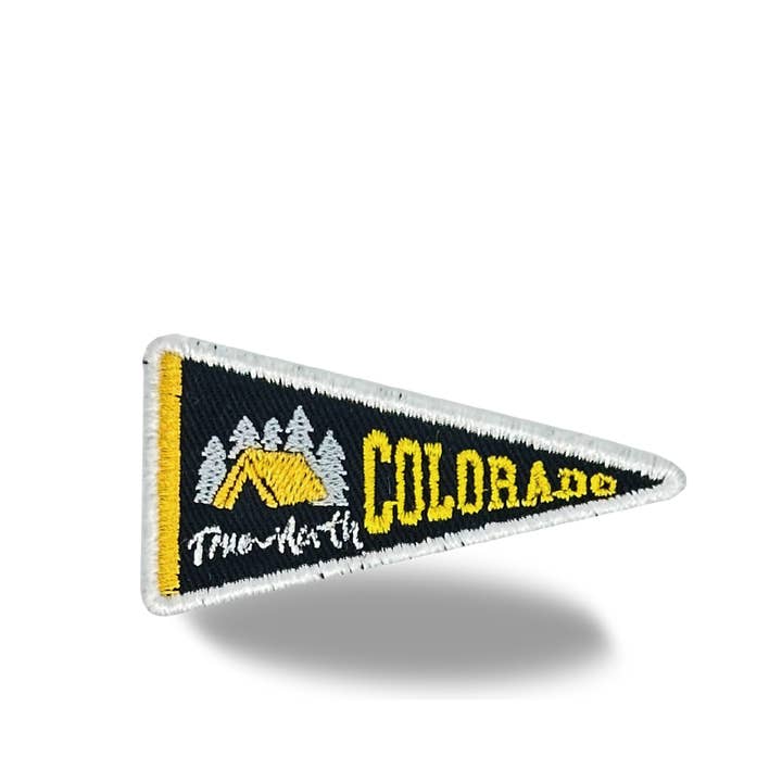 Colorado Pennant Iron On Embroidery Patch for wholesale by Northern Icons Creations INC