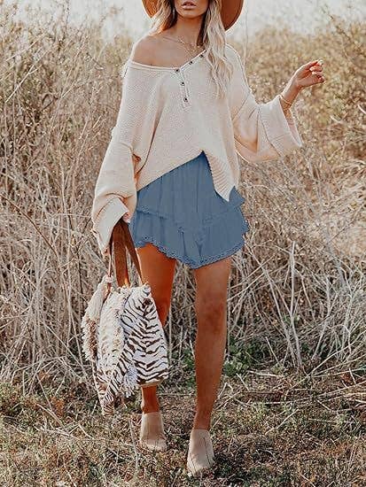 Suhkasana - Wholesale Skirt - Women's - Women's High-Waist Layered Cake Skirt – Summer Casual Mini Skirt22