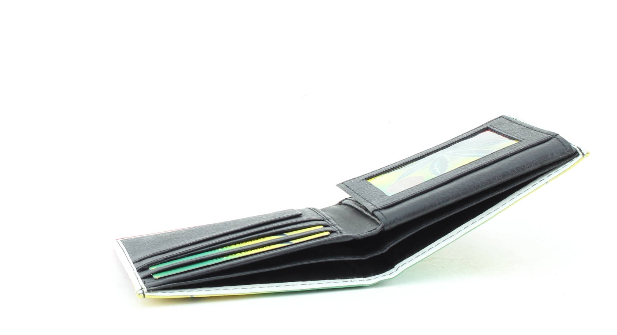 Leather Impressions Inc - Wholesale Portemonnee - Heren - Rasta Marihuana Blad Bi-Fold Vegan Leren Portemonnee VL5287