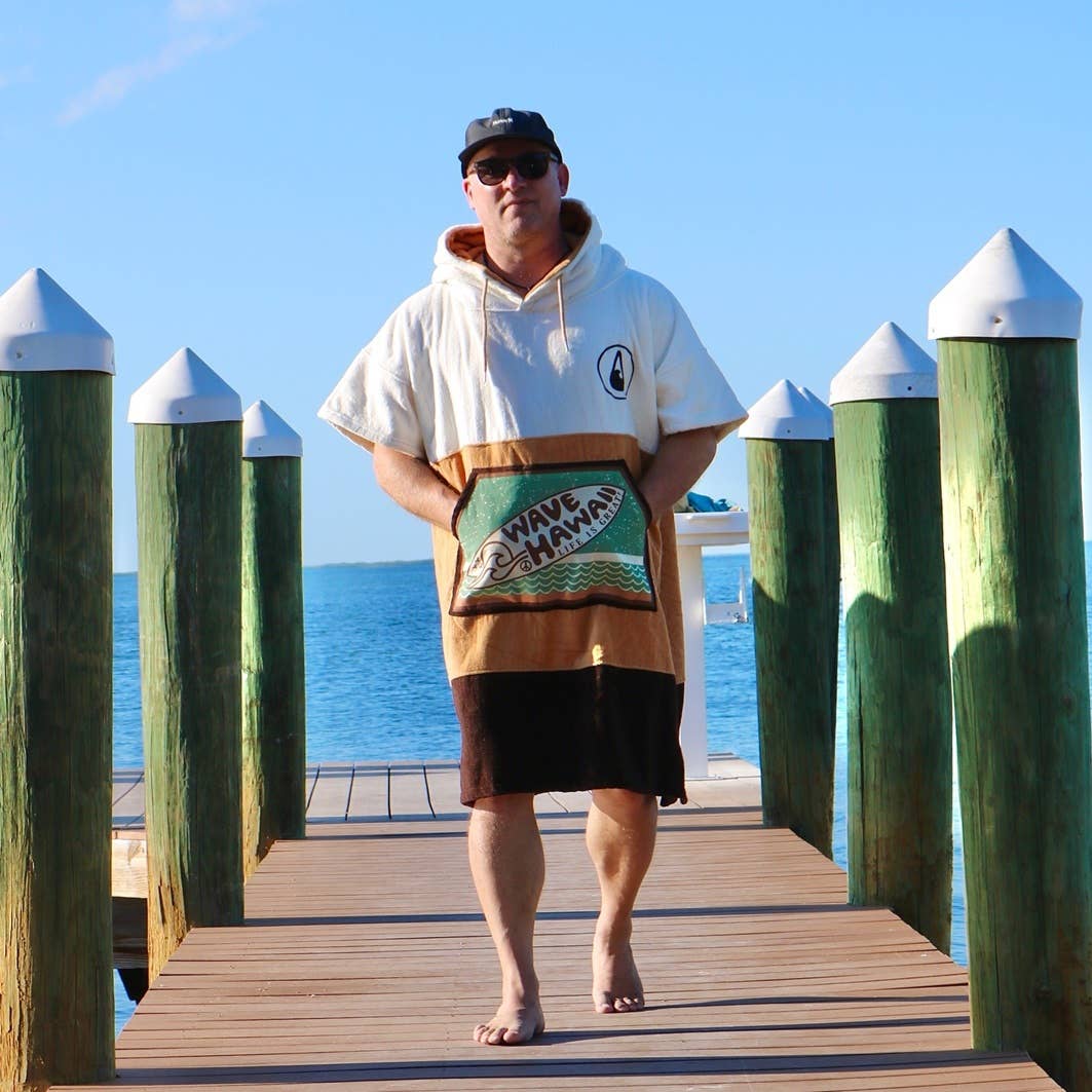 WAVE HAWAII - Wholesale Poncho - Unisex - WAVE HAWAII Poncho Campeche4