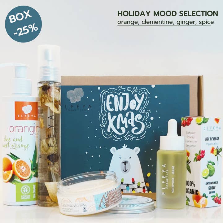 XMAS box ingefära kakor och kanel hudvård för wholesale av Elfeya Cosmetics