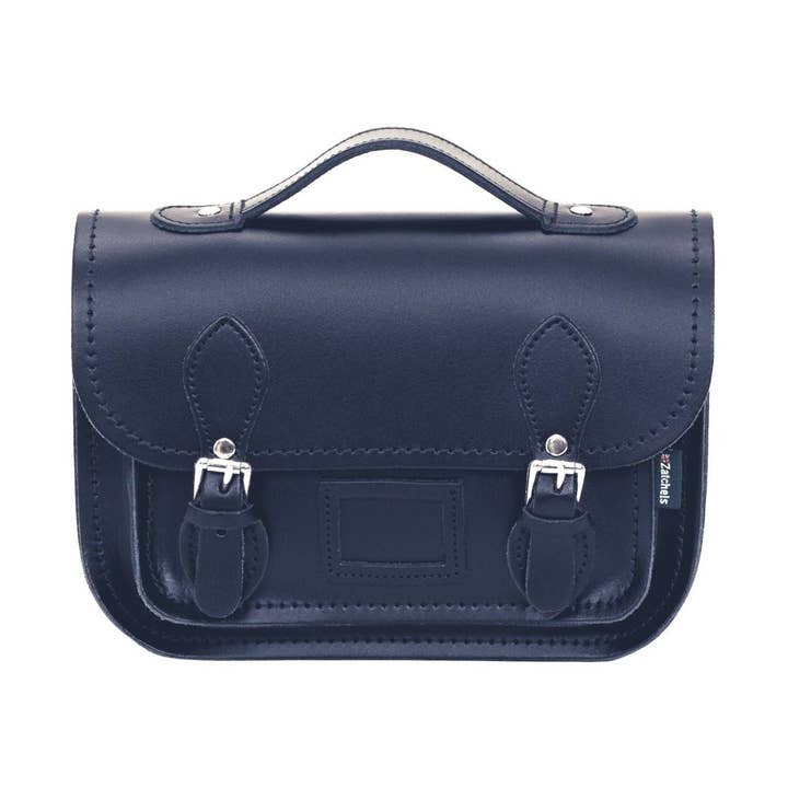 Leather Midi Satchel - Navy for wholesale by Zatchels