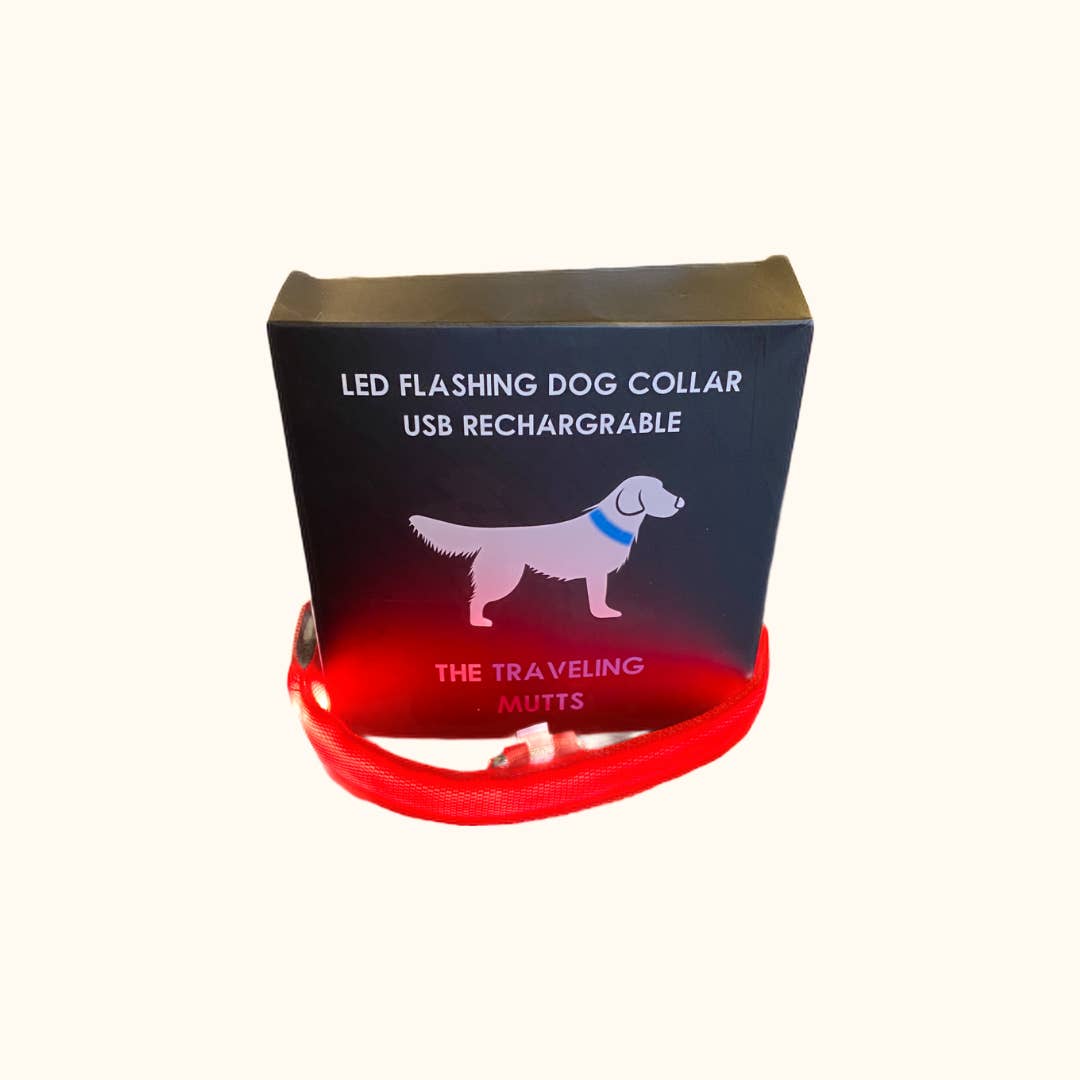 The Traveling Mutts - Wholesale Pet Collar - Dog - LED Flashing Dog Collar