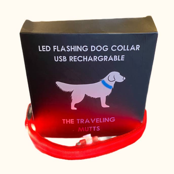 The Traveling Mutts - Wholesale Pet Collar - Dog - LED Flashing Dog Collar0
