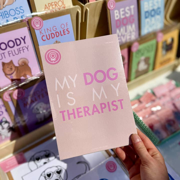 Cartaz A5 O meu cão é o meu terapeuta por atacado de LOLLYPOPARTSTUDIO