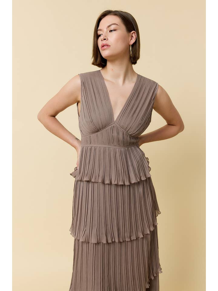 RAISONNEL - Vente Robe – femme - Robe à volants plissée - RD10065