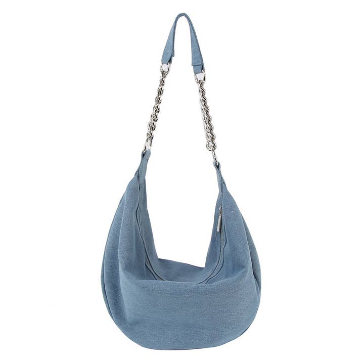 Handbag Factory Corp - Wholesale Shoulder Bag - Women's - Rhinestone studded chain hobo bag
