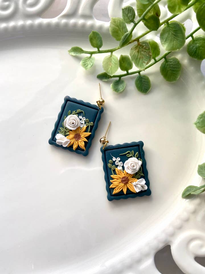 Sunflower Scene Dangle for wholesale by Everything Ky and I