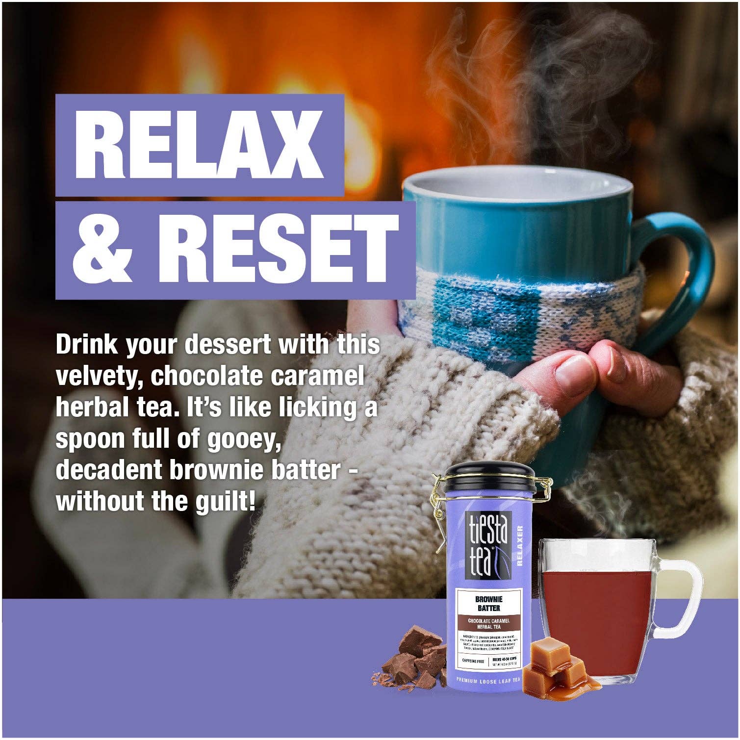 Tiesta Tea Company (loose leaf teas & accessories) - Vente Thé en vrac - Pâte à Brownie - Thé aux Herbes Chocolat Caramel3