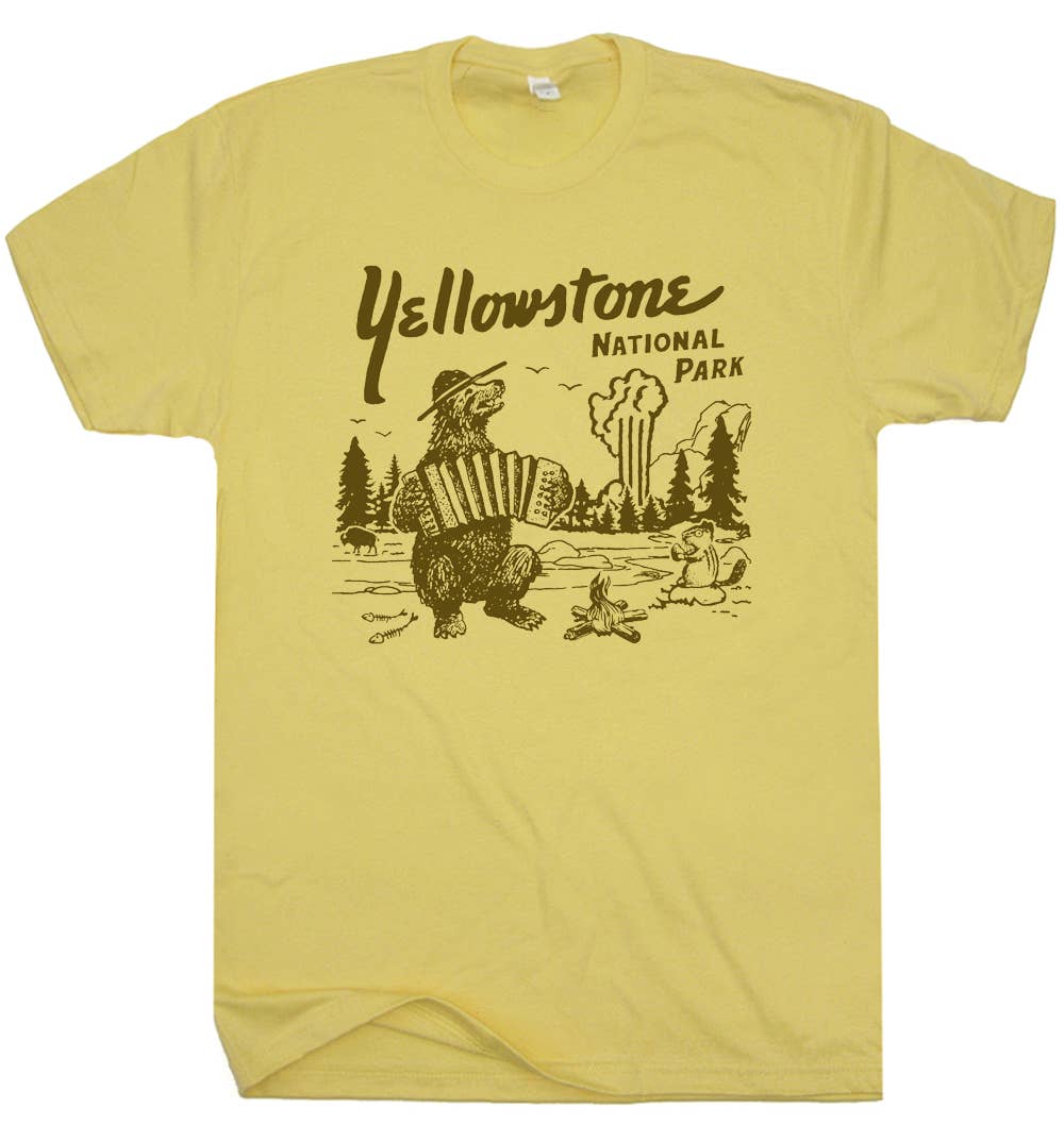 Shirtmandude Co - Wholesale Screen Printed T-Shirt - Unisex - Yellowstone Shirt Vintage National Park Souvenir Tee Western1