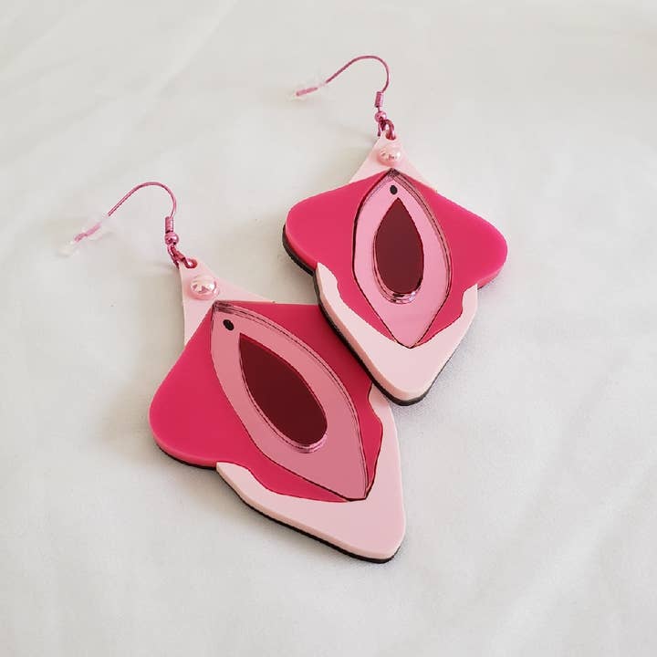 Vulva Dangle Earrings for wholesale by Mixtape Your Life