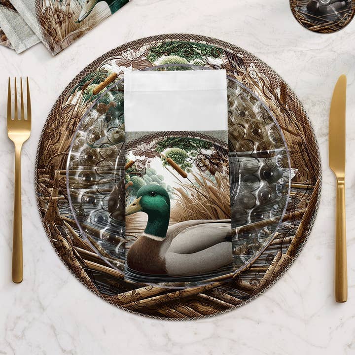 Skovand Gråand Vegansk Læder Rund Sten Bordskåner for engroshandel hos Nicolette Mayer Collection